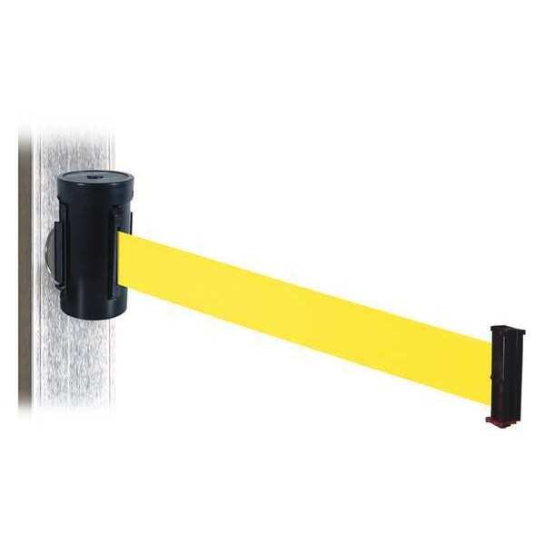 Retracta-Belt Belt Barrier, Blk, Magnet, Ylw Belt, 10ft. L - WH700SB-YW-MM