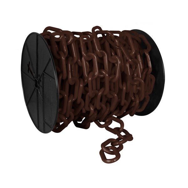 Mr. Chain 3" x 60' Brown Plastic Safety Chain - Reel - 80110
