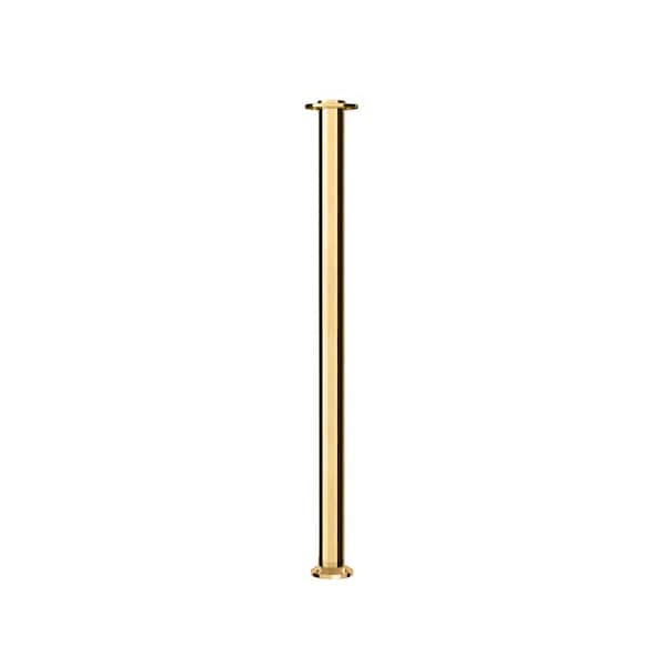 Montour Line Stanchion Post and Rope Fixed Base Pol.Brass Post Flat Top - SP400F-FL-PB