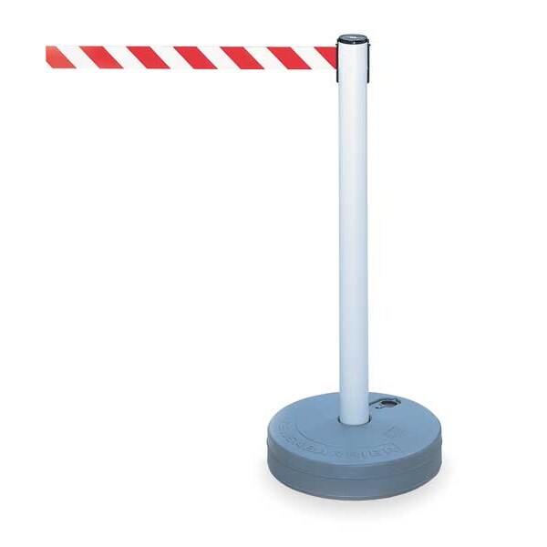 Tensabarrier Barrier Post with Belt, 7 1/2 ft Length, 38 in Post Height, No Legend - 885-32-STD-NO-D3X-C