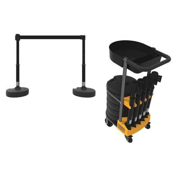 Banner Stakes Belt Barrier System, 15 ft Length, 22 in to 42 in Post Height, No Legend - PL4000-BT