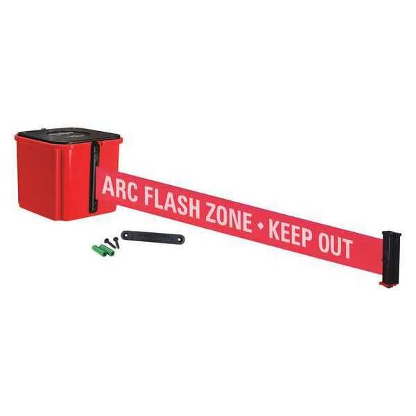 Retracta-Belt Belt Barrier, ARC Flash Zone Keep Out, 4"H - WM412RD30-ARC-RE