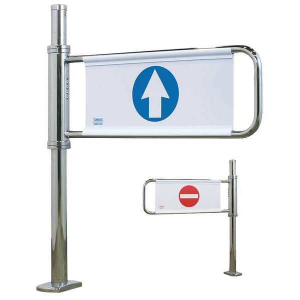 Turnstile Entrance Left Hand Gate, Mechanical, Mirror, 1-Way - 2001-M-EN