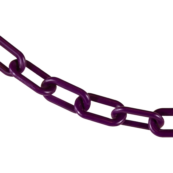 Mr. Chain 2" x 100' Purple Plastic Safety Chain - 50023-100