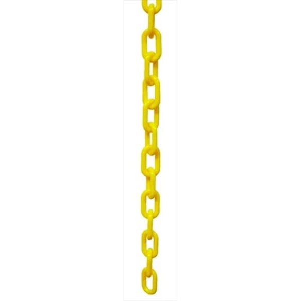 Vic Crowd Control Inc VIP Crowd Control 1881-50 1.5 in. dia. Plastic Chain - 50 ft. Length; Yellow - 1881-50
