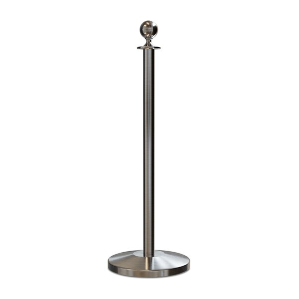 Montour Line Stanchion Post and Rope Sat.Steel Post Ball Top - EP400-BA-SS