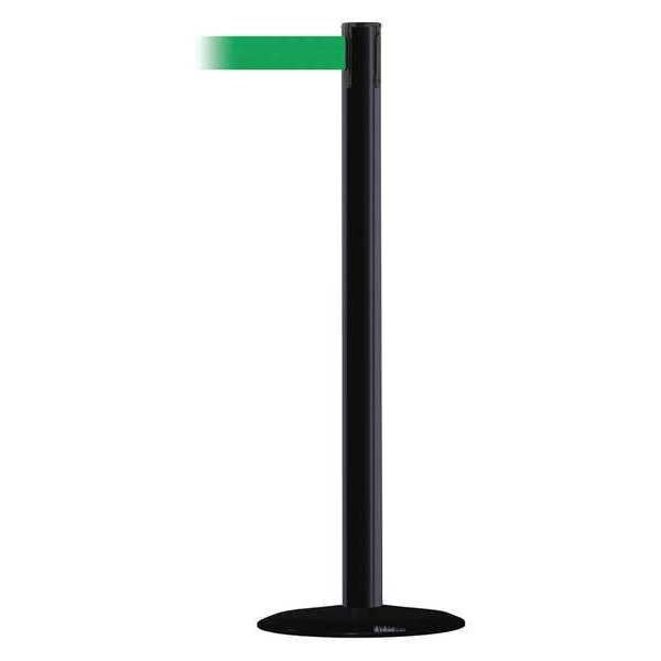 Tensabarrier Barrier Post with Belt, Black, 7 1/2 ft Length, 38 in Post Height, No Legend - 889B-33-33-STD-NO-G6X-C