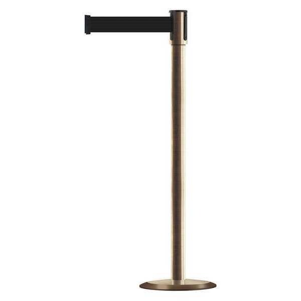 Tensabarrier Barrier Post with Belt, Satin Brass, 13 ft Length, 38 in Post Height, No Legend, Universal - 890U-2S-2S-2S-MAX-NO-B9X-C