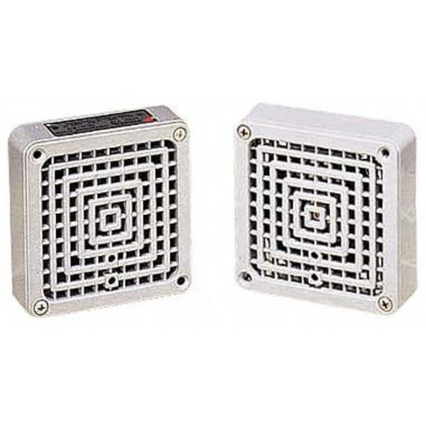 Federal Signal Vibratone Horn, Bell Alarm Type, 120V AC, Indoor, Flush or Semi-Flush Mounting, 4 in x 4 in, Gray - 350-120-30