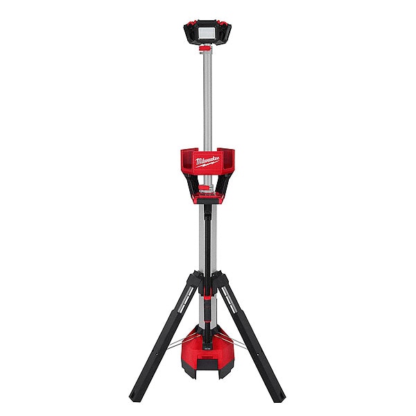 Milwaukee Tool Cordless Tripod Light, M18 Battery, Rocket Series, 84 in Max Height, 6,000 Lumens, 10 Hour Run Time - 2136-20