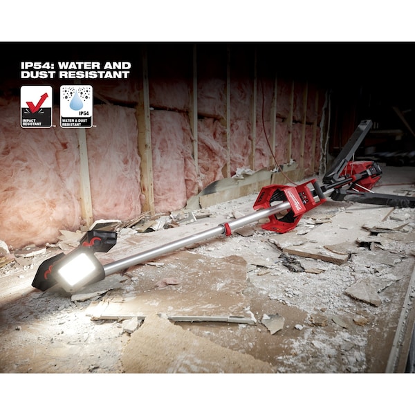Milwaukee Tool Cordless Tripod Light, M18 Battery, Rocket Series, 84 in Max Height, 6,000 Lumens, 10 Hour Run Time - 2136-20