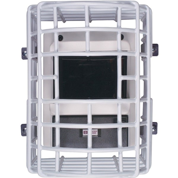 Safety Technology International Wire Guard, White Steel, 6 in x 6 in, For Use With Beam Smoke Detector DS240 & DS241 - STI 9623