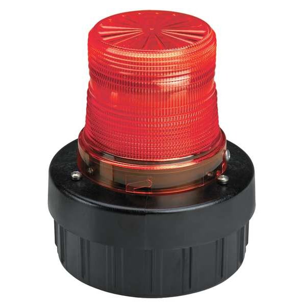 Federal Signal Warning Light w/Sound, LED, Red, 120VAC - AV1-LED-120R
