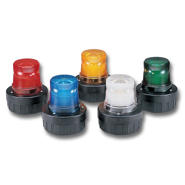 Federal Signal Warning Light w/Sound, LED, Red, 120VAC - AV1-LED-120R