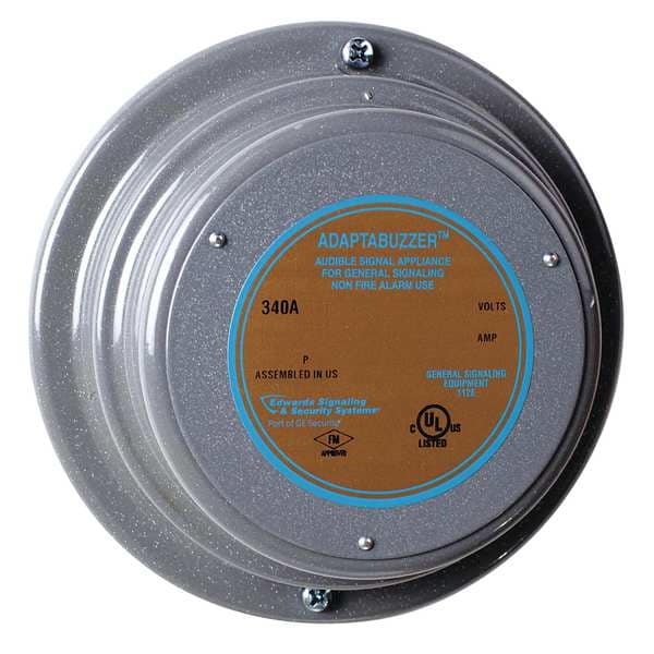 Edwards Signaling Buzzer, 24VAC, 0.250A, Gray - 340A-G5