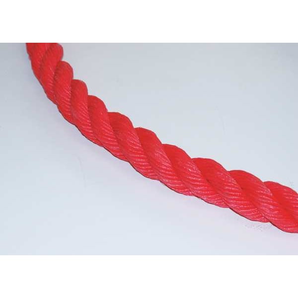 Lawrence Metal Barrier Rope, 1-1/2 In x 6 ft, Red - ROPE-TWST-21-06/0-X-XXXX-XX