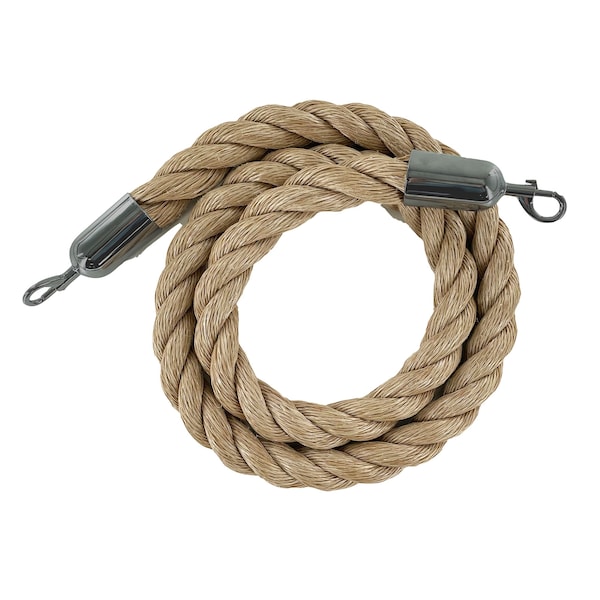 Montour Line Twisted Polyprop.Rope Hemp With Satin Snap Ends 6ft.Cotton Core - PPR150-60-HP-SE-SS