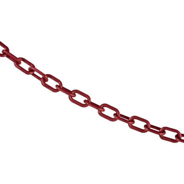 Mr. Chain 3/4" x 100' Crimson Plastic Safety Chain - 00058-100