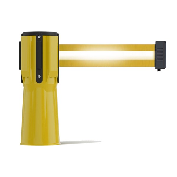 Montour Line Retractable Belt Barrier Cone Mount Yellow Case 7.5ftY Ref. Belt - CP100-YW-YRH-75