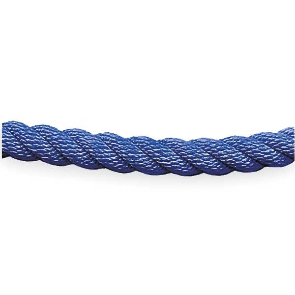 Lawrence Metal Barrier Rope, 1-1/2 In x 6 ft, Blue - ROPE-TWST-23-06/0-X-XXXX-XX