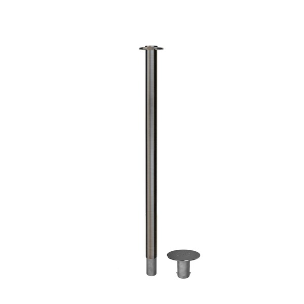 Montour Line Stanchion Post and Rope Removable Base Sat.Steel Post Flat Top - SP400R-FL-SS
