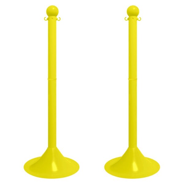 Mr. Chain Black Light Duty Stowable Stanchion, 2PK - 93503-2