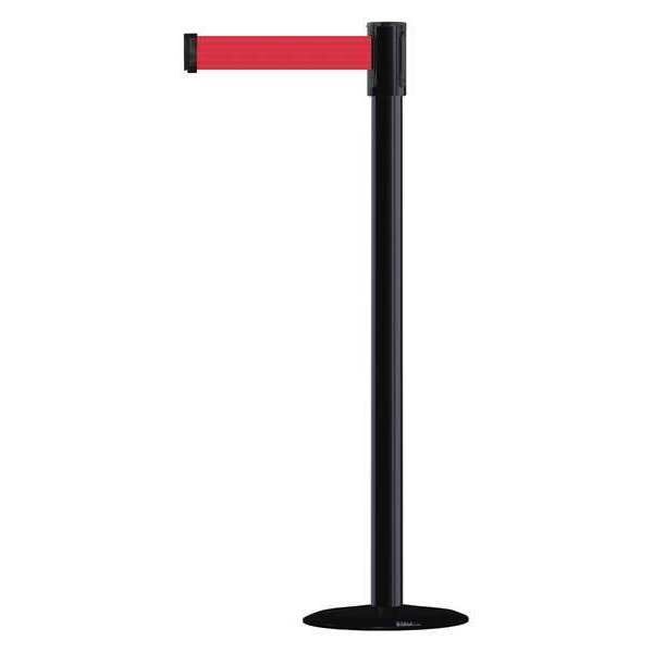 Tensabarrier Barrier Post with Belt, 7 1/2 ft Length, 38 in Post Height, No Legend - 890B-33-33-33-STD-NO-R5X-C