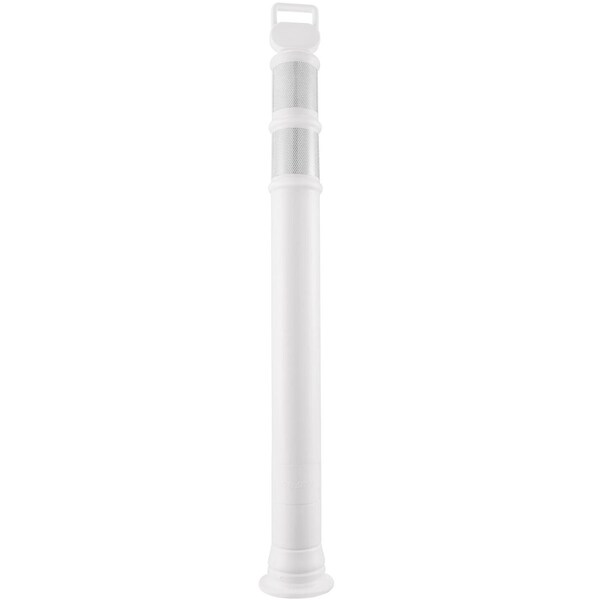 Global Industrial Portable Delineator Post w/ 3 Reflective Bands, 45H, White - 670605