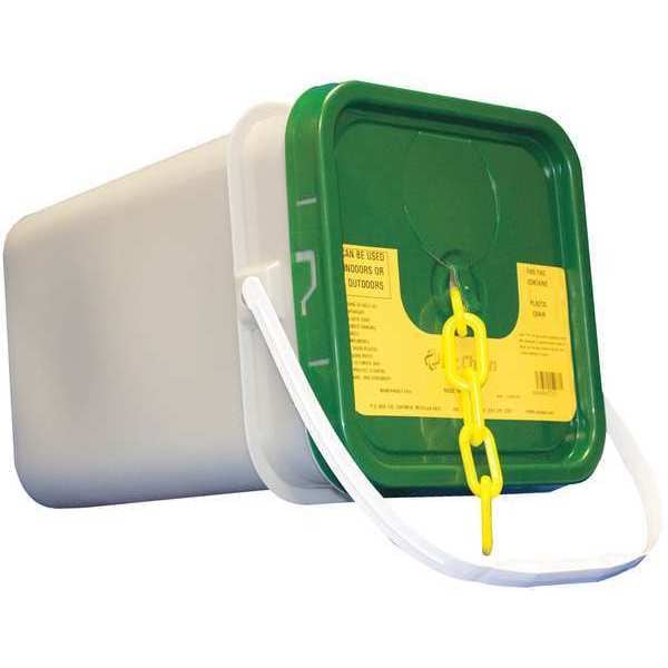 Zoro Select Plastic Chain, Yellow, 120 ft Length, Gloss - 51002-P