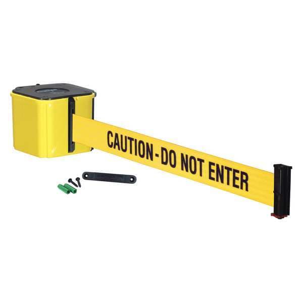 Retracta-Belt Wall Barrier, 20ft -CAUTION DO NOT ENTER - WM412YW20-CAU-RE