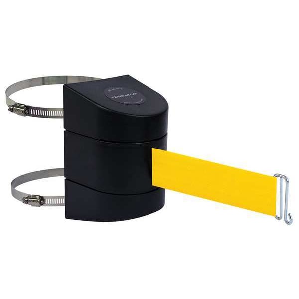 Tensabarrier Belt Barrier, Black, Belt Color Yellow - 897-15-C-33-NO-Y5X-A