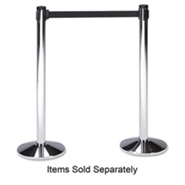 Gourmetgalley Stanchion Flat Bases - Chrome - 14 in. Diameter - GO3739386