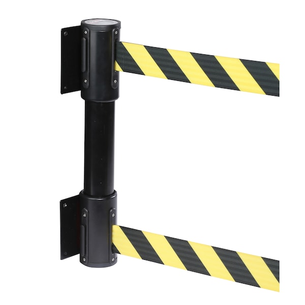 Queue Solutions WallMaster Twin 350, Black, 10' Green Belt - WMTWIN350B-GN100