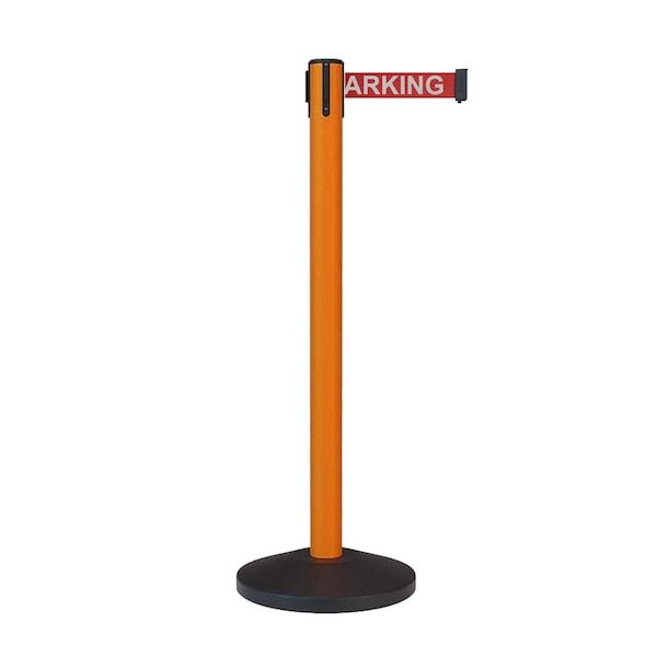 Montour Line Stanchion Belt Barrier Orange Post 13ft.Red NoPark.Belt - ES400-OR-NOPARRW-130