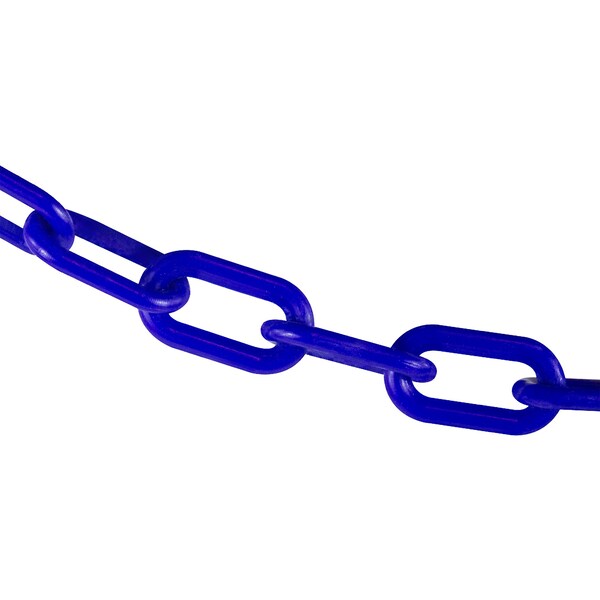 Mr. Chain 2" x 500' Traffic Blue Plastic Safety Chain - 50026-500