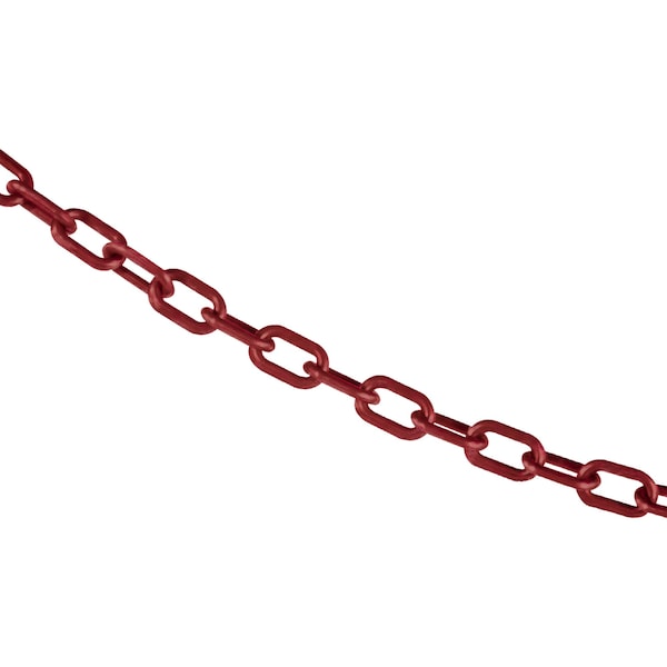 Mr. Chain 3/4" x 50' Crimson Plastic Safety Chain - 00058-50