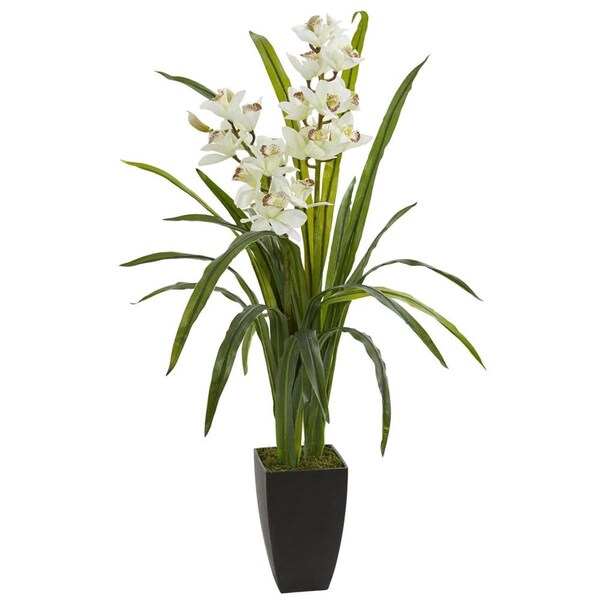 Nearly Naturals 39 in. Cymbidium Orchid Artificial Plant - 8300