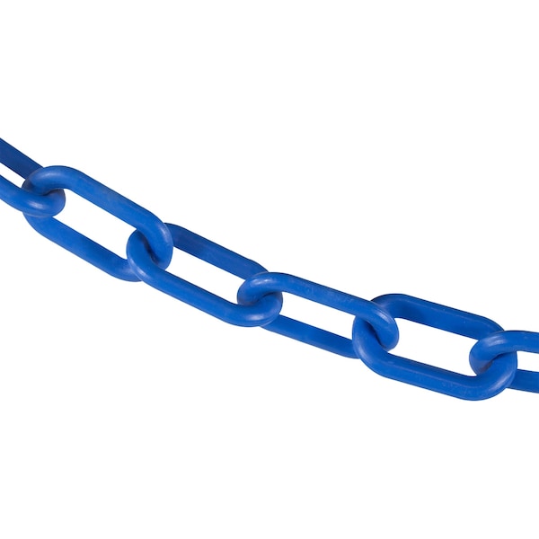 Mr. Chain 2" x 25' Sky Blue Plastic Safety Chain - 50024-25