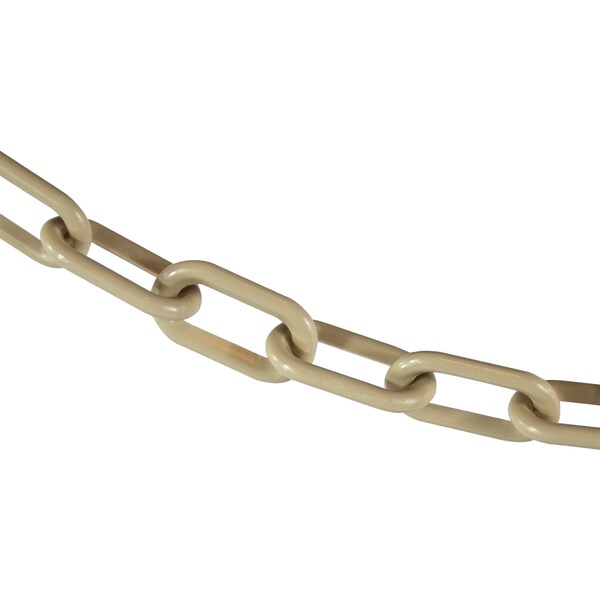 Mr. Chain 2" x 50' Army Tan Plastic Safety Chain - 50055-50