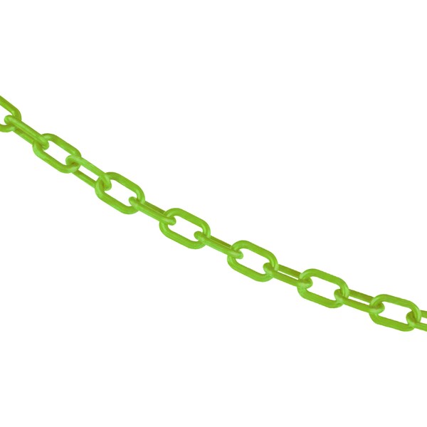 Mr. Chain 3/4" x 50' Safety Green Plastic Safety Chain - 00014-50