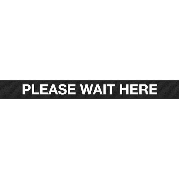 Queue Solutions WallPro Magnetic 400, Black, 15' Black/White PLEASE WAIT HERE Belt - WPM400B-BWWH150