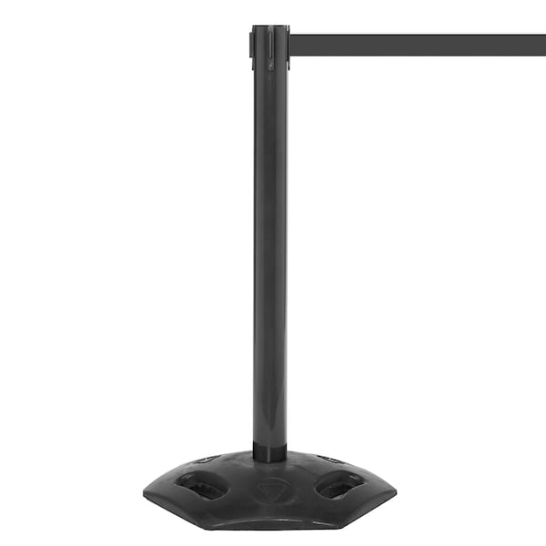 Queue Solutions WeatherMaster 300, Black, 16' Yellow Belt - WMR300B-YW160