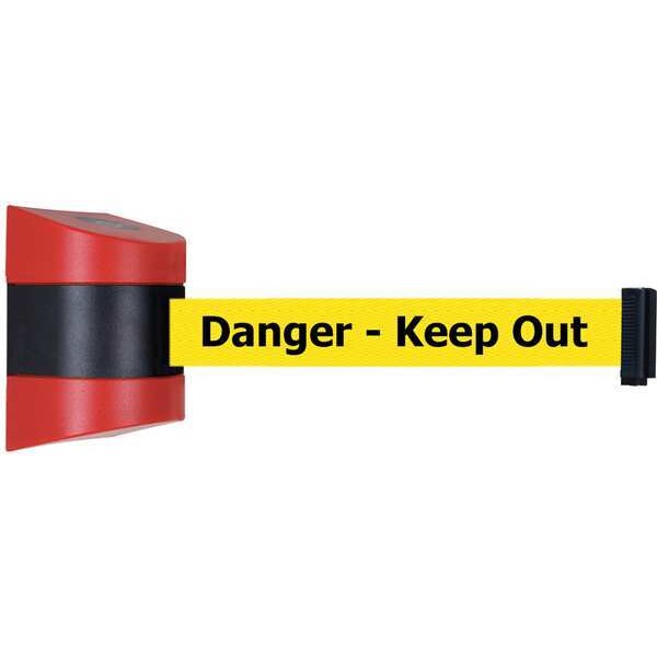 Tensabarrier Belt Barrier, Red, Belt Color Yellow - 897-30-S-21-NO-YDX-C