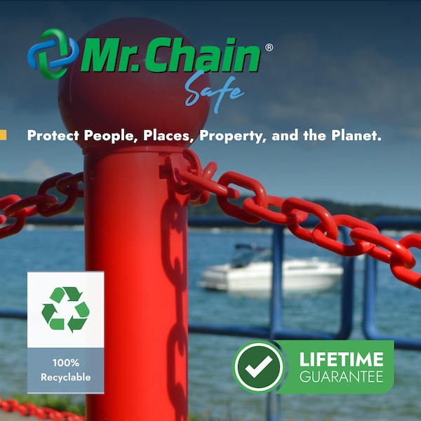 Mr. Chain 3" Red Ground Pole (6-Pack) - 95505-6