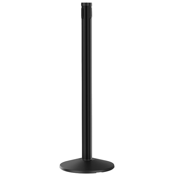 Retracta-Belt Receiver Post, 40 In H, Black Aluminum - 301BA-RCV-HBW