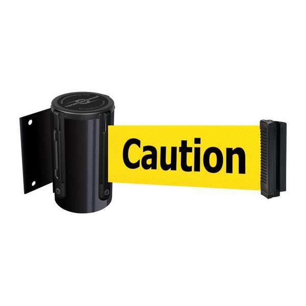 Tensabarrier Belt Barrier, Black, Belt Color Yellow - 896-STD-33-STD-NO-YAX-C