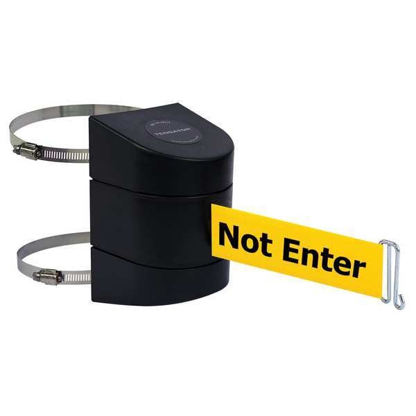 Tensabarrier Belt Barrier, Black, Belt Color Yellow - 897-15-C-33-NO-YAX-A