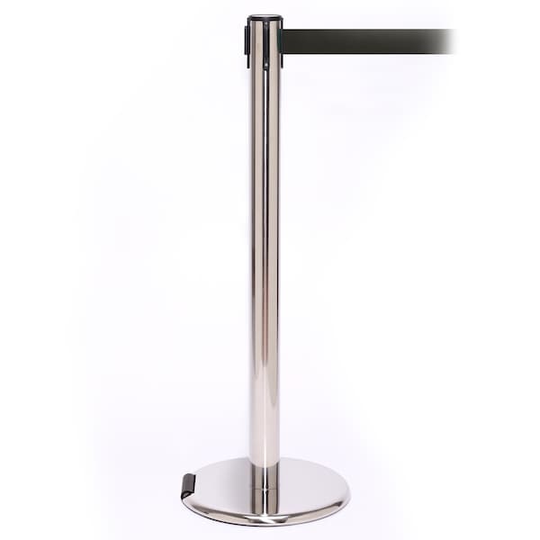 Queue Solutions RollerPro 250, Satin Stainless Steel, 13' Dark Blue Belt - ROL250SS-DBL130