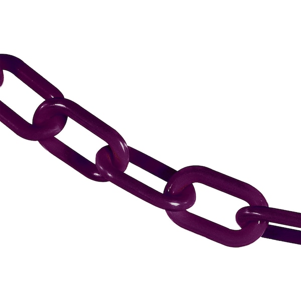 Mr. Chain 2" x 50' Purple Heavy Duty Plastic Safety Chain - 51023-50