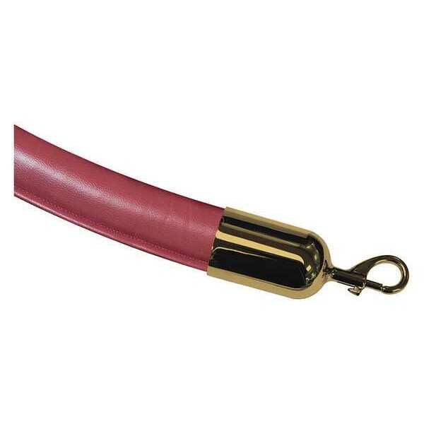 Lawrence Metal Barrier Rope, 6 ft.L, Plshd Brass Snap End - ROPE-NAUG-43-06/0-2-SNAP-2P